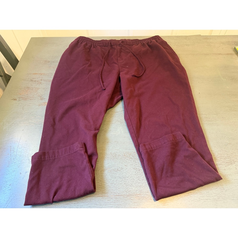 Old Navy Mens Burgundy Drawstring Lounge Pants XL Maroon Joggers Pockets